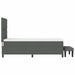 Pat cu arcuri cu headboard Gri închis 100 x 200 cm țesătură - WALTI WALTI