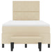 Pat cu arcuri cu saltea cu headboard Crem 120 x 190 cm țesătură - WALTI WALTI
