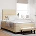 Pat cu arcuri cu saltea cu headboard Crem 120 x 200 cm țesătură - WALTI WALTI