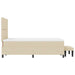 Pat cu arcuri cu saltea cu headboard Crem 120 x 200 cm țesătură - WALTI WALTI