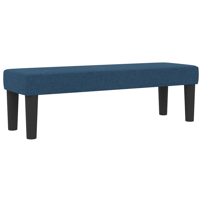 Pat cu arcuri cu headboard albastru 140 x 200 cm țesătură WALTI
