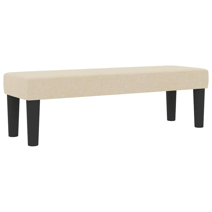 Pat cu arcuri cu headboard Crem 160 x 200 cm țesătură WALTI