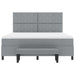 Pat cu arcuri cu headboard Gri deschis 180 x 200 cm țesătură - WALTI WALTI