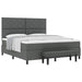 Pat cu arcuri cu headboard Gri închis 180 x 200 cm țesătură - WALTI WALTI
