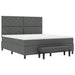 Pat cu arcuri cu headboard Gri închis 180 x 200 cm țesătură - WALTI WALTI