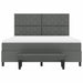 Pat cu arcuri cu headboard Gri închis 180 x 200 cm țesătură - WALTI WALTI