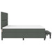 Pat cu arcuri cu headboard Gri închis 180 x 200 cm țesătură - WALTI WALTI