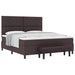 Pat cu arcuri cu headboard Maro închis 180 x 200 cm țesătură - WALTI WALTI