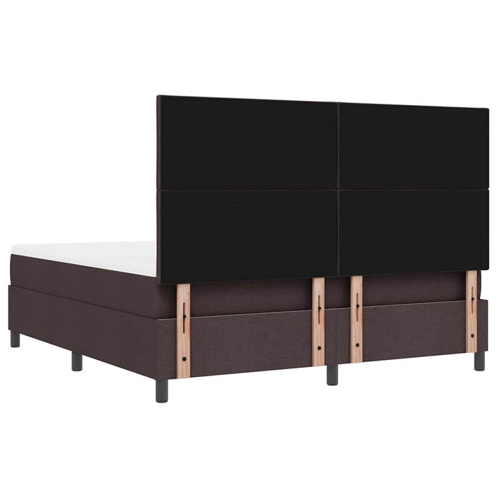 Pat cu arcuri cu headboard Maro închis 180 x 200 cm țesătură - WALTI WALTI