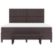 Pat cu arcuri cu headboard Maro închis 180 x 200 cm țesătură - WALTI WALTI