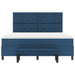 Pat cu arcuri cu headboard albastru 180 x 200 cm țesătură - WALTI WALTI