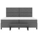 Pat cu arcuri cu headboard Gri închis 200 x 200 cm țesătură - WALTI WALTI