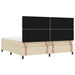 Pat cu arcuri cu headboard Crem 200 x 200 cm țesătură - WALTI WALTI