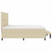 Pat cu arcuri cu headboard Crem 200 x 200 cm țesătură - WALTI WALTI