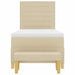 Pat cu arcuri cu saltea cu headboard Crem 100 x 200 cm țesătură - WALTI WALTI