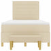 Pat cu arcuri cu saltea cu headboard Crem 120 x 190 cm țesătură - WALTI WALTI
