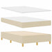 Pat cu arcuri cu saltea cu headboard Crem 120 x 200 cm țesătură - WALTI WALTI