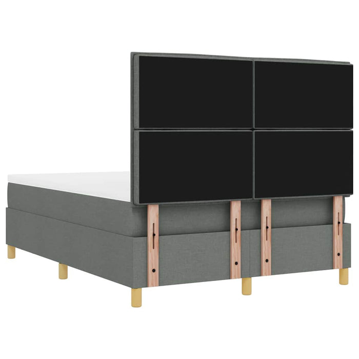 Pat cu arcuri cu saltea Gri închis 160 x 200 cm țesătură - WALTI WALTI
