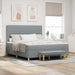 Pat cu arcuri cu headboard Gri deschis 200 x 180 cm țesătură - WALTI WALTI