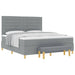Pat cu arcuri cu headboard Gri deschis 200 x 180 cm țesătură - WALTI WALTI