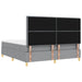 Pat cu arcuri cu headboard Gri deschis 200 x 180 cm țesătură - WALTI WALTI