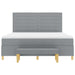 Pat cu arcuri cu headboard Gri deschis 200 x 180 cm țesătură - WALTI WALTI