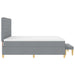 Pat cu arcuri cu headboard Gri deschis 200 x 180 cm țesătură - WALTI WALTI