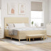 Pat cu arcuri cu saltea cu headboard Crem 180 x 200 cm țesătură - WALTI WALTI