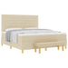 Pat cu arcuri cu saltea cu headboard Crem 180 x 200 cm țesătură - WALTI WALTI