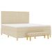 Pat cu arcuri cu saltea cu headboard Crem 180 x 200 cm țesătură - WALTI WALTI