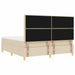Pat cu arcuri cu saltea cu headboard Crem 180 x 200 cm țesătură - WALTI WALTI