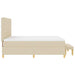 Pat cu arcuri cu saltea cu headboard Crem 180 x 200 cm țesătură - WALTI WALTI
