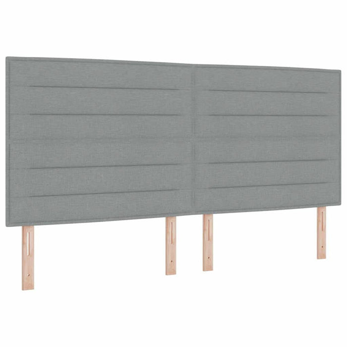 Pat cu arcuri cu saltea Gri deschis 200 x 200 cm țesătură - WALTI WALTI