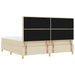 Pat cu arcuri cu saltea cu headboard Crem 200 x 200 cm țesătură - WALTI WALTI