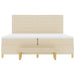 Pat cu arcuri cu saltea cu headboard Crem 200 x 200 cm țesătură - WALTI WALTI