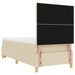 Pat cu arcuri cu saltea cu headboard Crem 80 x 200 cm țesătură - WALTI WALTI