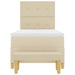 Pat cu arcuri cu saltea cu headboard Crem 90 x 200 cm țesătură - WALTI WALTI