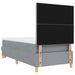 Pat cu arcuri cu headboard Gri deschis 200 x 100 cm țesătură - WALTI WALTI