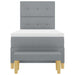Pat cu arcuri cu headboard Gri deschis 200 x 100 cm țesătură - WALTI WALTI
