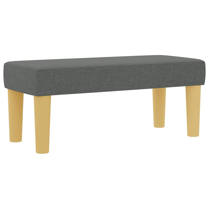 Pat cu arcuri cu headboard Gri închis 200 x 100 cm țesătură WALTI