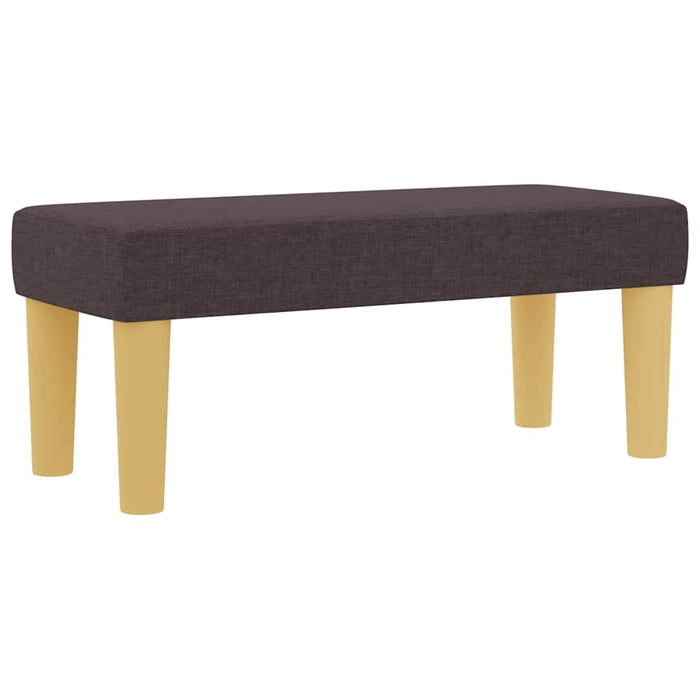 Pat cu arcuri cu headboard Maro închis 200 x 100 cm țesătură - WALTI WALTI