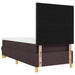 Pat cu arcuri cu headboard Maro închis 200 x 100 cm țesătură - WALTI WALTI