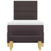 Pat cu arcuri cu headboard Maro închis 200 x 100 cm țesătură - WALTI WALTI
