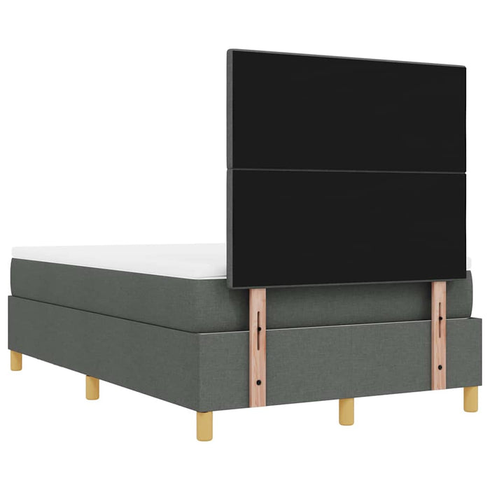 Pat cu arcuri cu headboard Gri închis 190 x 120 cm țesătură - WALTI WALTI