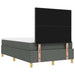 Pat cu arcuri cu headboard Gri închis 190 x 120 cm țesătură - WALTI WALTI