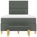 Pat cu arcuri cu headboard Gri închis 190 x 120 cm țesătură - WALTI WALTI