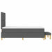 Pat cu arcuri cu headboard Gri închis 190 x 120 cm țesătură - WALTI WALTI