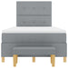 Pat cu arcuri cu headboard Gri deschis 120 x 200 cm țesătură - WALTI WALTI