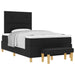 Pat cu arcuri cu headboard Negru 200 x 120 cm țesătură - WALTI WALTI