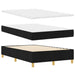 Pat cu arcuri cu headboard Negru 200 x 120 cm țesătură - WALTI WALTI